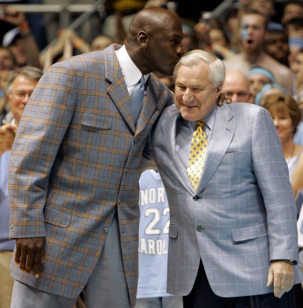 Micheal Jordan and Coach Dean Smith. Photo courtesy of StarNewsOnline
